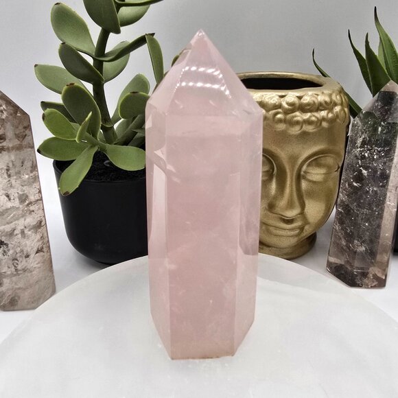 Premium Rose Quartz Tower — Gentle Heart-Healing Energy ✨ - Picture 2 of 2